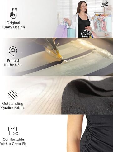 Tstars Very Cute Baby Footprints - Pregnant Mom to Be Maternity Tank Top Medium Black in Kuwait