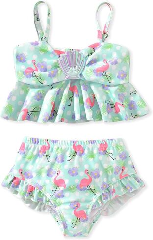 6-4T Toddler Baby Girls Swimsuit Adjustable Straps Bikini Bathing Suit Infant Swimwear in Kuwait