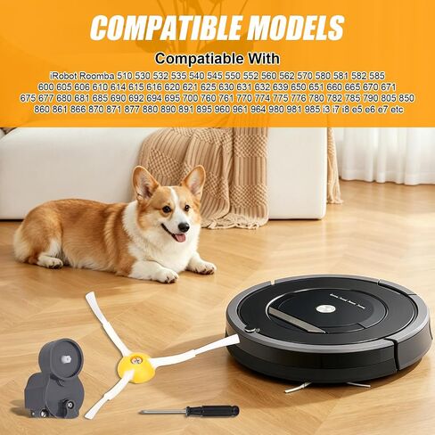 Side Brush Motor Module for Roomba 500/600/700/800/900 i3 i7 e5 e6 e7 530 560 570 620 650 694 780 900 860 870 880 890 960 980 Series, Vacuum Cleaner Robot Parts Accessories Replacement in Kuwait