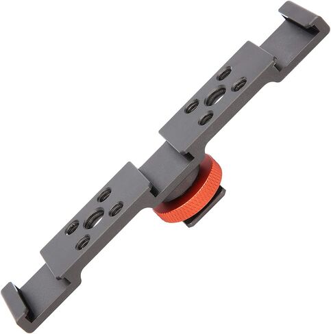 3 in 1 Hot Shoe Mount Adapter, Extension Bar Bracket Stand with 3pcs Hot Shoe Mount for Camera Mobile Phone Rabbit Cage (Black) in Kuwait