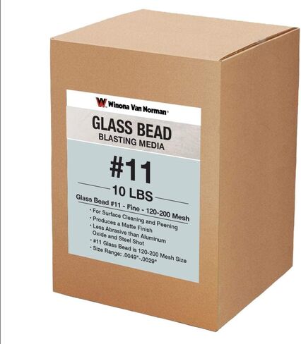 Glass Bead #11 Sand Blasting Media - Very Fine Size - 120-200 Mesh for Sandblasting (19lbs) in Kuwait