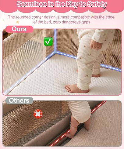 2'' Portable Full Size Crib Mattress for Toddler Floor Bed | Portable Baby Crib Mattress Breathable, 52x27.5 Inch Travel Foam Waterproof Mattresses for Baby Bed, Washable Cover in Kuwait