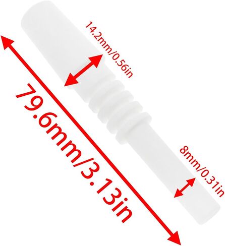 White Ceramic Nozzles 79.5x14mm/3.13x0.55Inch 2PCS | High-Temperature Resistant Tip For Handheld Sandblaster Blast Gun, , Blasting Equipment Accessory in Kuwait