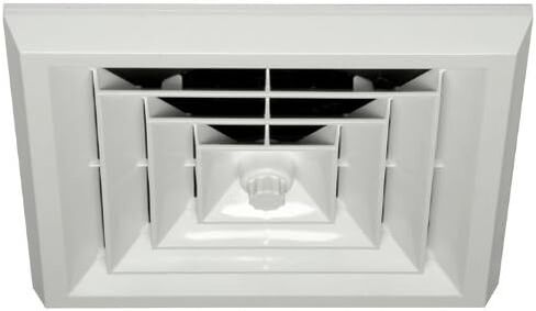 HT-GRB-S1D White Square Ceiling Diffuser 8-7-6 in. Reducing Boot and Rotary Damper in Kuwait