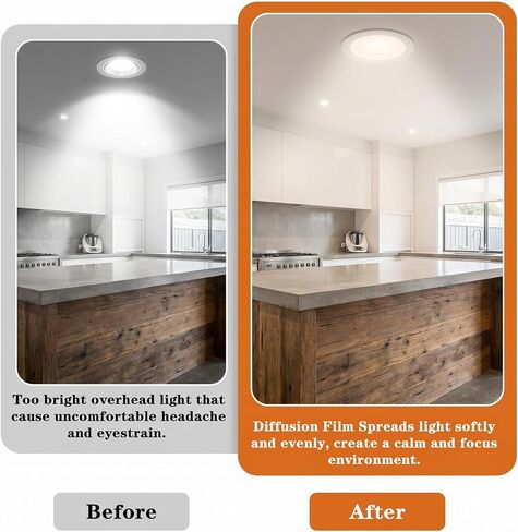 3Pcs Light Diffuser Sheet- Adhesive Ceiling Light Diffuser 11.2 × 8.2in | Cutable White Fluorescent Light Diffuser for Soften Ceiling Light LED Downlight, Spotlight, Led Panel, Track Light in Kuwait