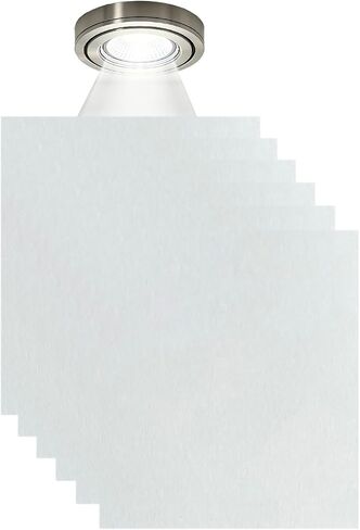 6 Pcs Light Diffuser Sheet Adhesive Sticker, Diffusion Cover Sheet Anti-Glare, Lighting Diffusion Sticker for Soften LED Downlight Ceiling Lighting LED Panel (11.8x8.2 Inches) in Kuwait