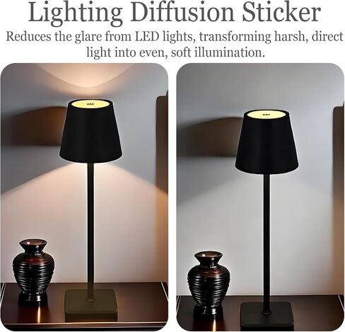 6 Pcs Light Diffuser Sheet Adhesive Sticker, Diffusion Cover Sheet Anti-Glare, Lighting Diffusion Sticker for Soften LED Downlight Ceiling Lighting LED Panel (11.8x8.2 Inches) in Kuwait