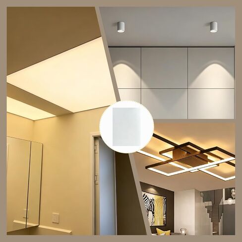 6 Pcs Light Diffuser Sheet Adhesive Sticker, Diffusion Cover Sheet Anti-Glare, Lighting Diffusion Sticker for Soften LED Downlight Ceiling Lighting LED Panel (11.8x8.2 Inches) in Kuwait