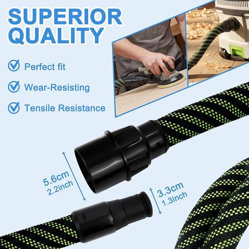 Vacuum Hose D27/32 X 3.5M(11.5Ft) for Dust Extractor Hose, Compatible With Festool Ct 26/36/48 Ct 15/25 CT MINI and CT MIDI, Heavy-Duty Hose with Dust Extractor Hose in Kuwait