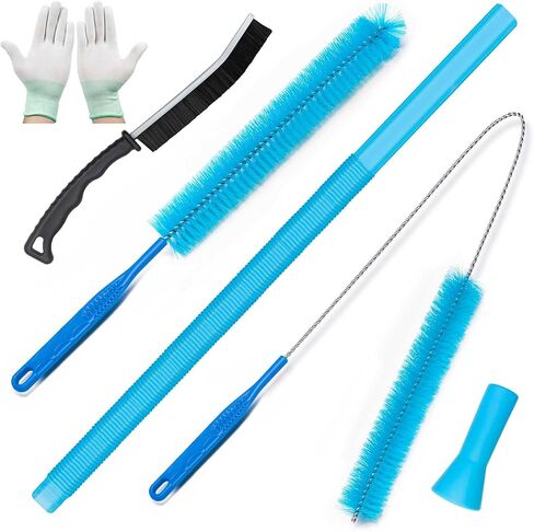 Dryer Vent Cleaner Kit with Dryer Vacuum Hose Attachment Suitable for Most Vacuum Cleaners, Twrrnbv Dryer Cleaner Lint Brush Remover, Duct Cleaning Tool for Laundry Room, Cleaning Accessories (Blue) in Kuwait