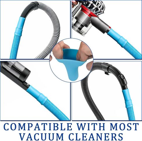 Dryer Vent Cleaner Kit with Dryer Vacuum Hose Attachment Suitable for Most Vacuum Cleaners, Twrrnbv Dryer Cleaner Lint Brush Remover, Duct Cleaning Tool for Laundry Room, Cleaning Accessories (Blue) in Kuwait
