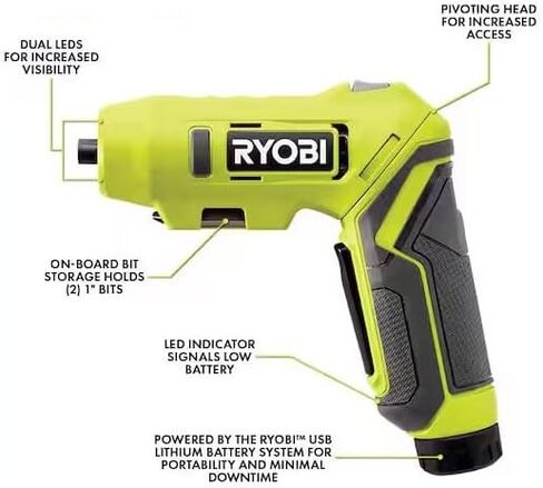Ryobi USB Lithium Screwdriver Kit with 2.0Ah Battery & Pouch in Kuwait