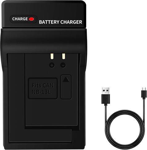 NB-13L Battery Charger USB with LED Indicator for Canon EOS Rebel T7i T6i T6s SL3 SL2 77D 800D 760D 750D 200D M6 M5 M3, Replacement LC-E13 Charger (Not Compatible with T7 T6 T5 T3) in Kuwait
