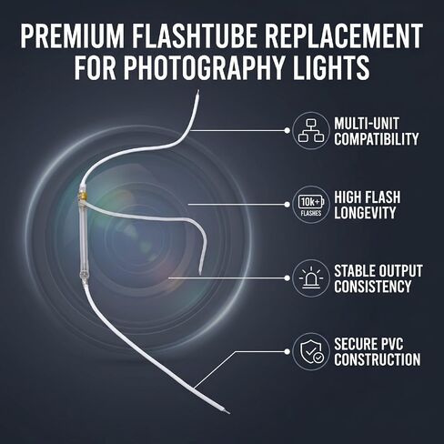 Flash Tube Replacement for V850 V860 V860II V1 TT685 TT600 Flash Units with Original Technology 10000+ Lifespan for Studio On Location Photography in Kuwait
