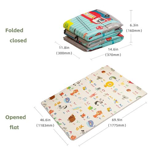 Foldable Soft Foam Play Mat, Baby Play Mat (Animal Wonderland) in Kuwait