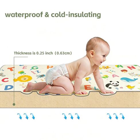 Foldable Soft Foam Play Mat, Baby Play Mat (Animal Wonderland) in Kuwait