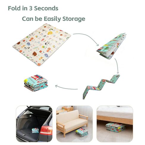 Foldable Soft Foam Play Mat, Baby Play Mat (Animal Wonderland) in Kuwait