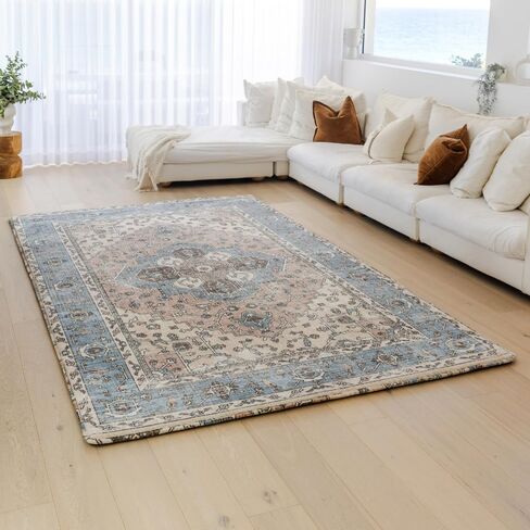 Muscle Mat Designer Relax Mat - 1.4" Thick Foam Base (Blue Coral Persian, 6.6 ft x 10 ft) in Kuwait