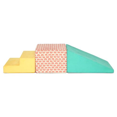 Delta Children Play Your Way 3-Piece Foam Gymnasium - Soft Climbing Toys, Baby Foam Climbing Blocks for Toddlers, Foam Play Gym Climber Structure, Indoor Climb and Crawl Activity Play Set, Tropical in Kuwait