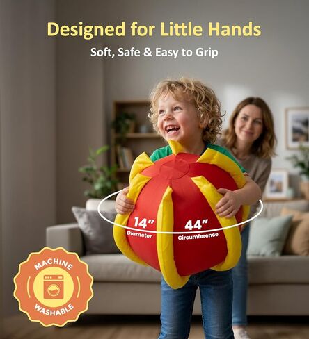 Nurture Smart™ Rib-It-Ball – Ribbed Crinkle Texture, Bright Colors Easy-to-Grip. Designed for Babies, Toddlers & Pre-Schoolers Motor Skills Development & Sensory Play, Perfect in Kuwait