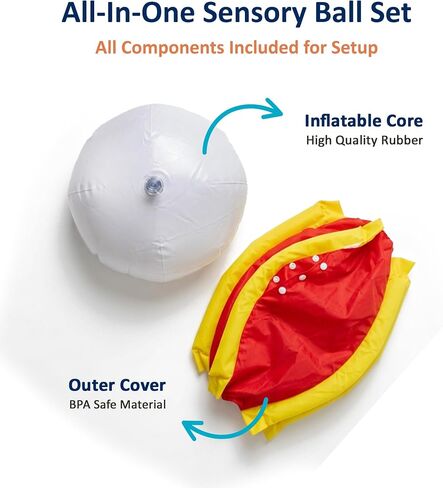 Nurture Smart™ Rib-It-Ball – Ribbed Crinkle Texture, Bright Colors Easy-to-Grip. Designed for Babies, Toddlers & Pre-Schoolers Motor Skills Development & Sensory Play, Perfect in Kuwait