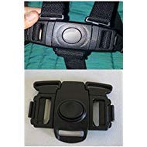 Black 5 Point Harness Buckle Clip Replacement Part Seat Safety for Chicco Bravo Stroller Models for Babies, Toddlers, Kids, Children in Kuwait