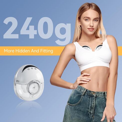 Hands Free Breast Pump Wearable MY-375 - Strong Suction, Low Noise, Portable Electric Breast Pump with 4 Mode & 12 Levels - 19/21/24mm Insert/Flange, 2 Pack (White) in Kuwait