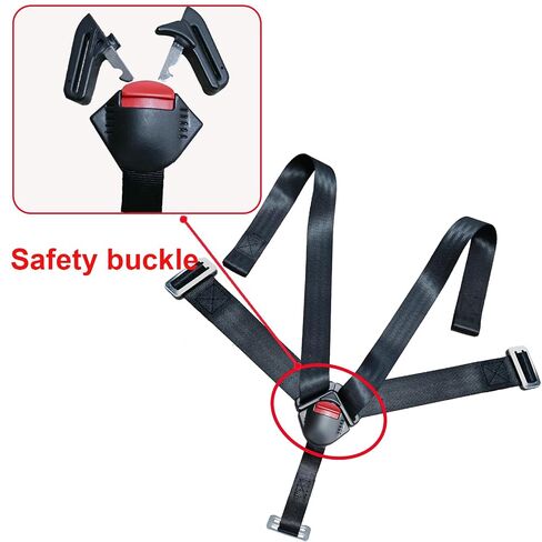 5-Point Chest Harness Clip, Universal Harness Buckle Replacement, Adjustable Safety Fastener for Stroller in Kuwait