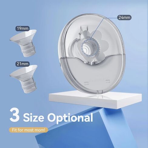 Hands Free Breast Pump Wearable MY-375 - Strong Suction, Low Noise, Portable Electric Breast Pump with 4 Mode & 12 Levels - 19/21/24mm Insert/Flange, 2 Pack (White) in Kuwait