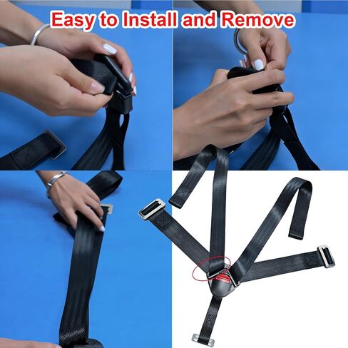 5-Point Chest Harness Clip, Universal Harness Buckle Replacement, Adjustable Safety Fastener for Stroller in Kuwait