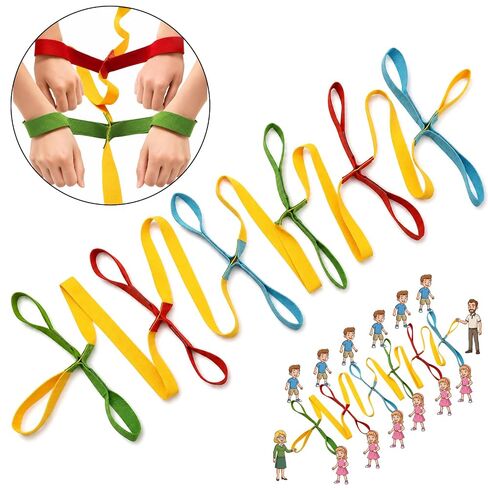 Okllen 2 Pieces Safety Walking Rope with 12 Colorful Handles, Outdoor Daycare Rope for Preschool Daycare Teacher, Nursery, Kindergarten in Kuwait