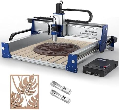 Genmitsu PROVerXL 2X2 CNC Router Machine, 2' x 2' CNC Machine with 710W Spindle, Closed-loop Stepper Motor + 2PCS Upgrade CNC Router Vise Clamp for Large Woodworking & Metalworking Project in Kuwait