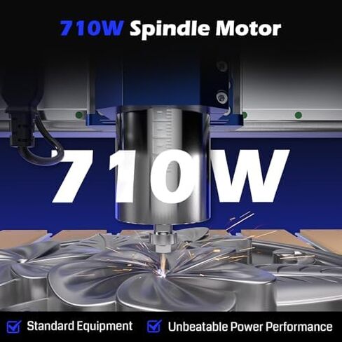Genmitsu PROVerXL 2X2 CNC Router Machine, 2' x 2' CNC Machine with 710W Spindle, Closed-loop Stepper Motor + 2PCS Upgrade CNC Router Vise Clamp for Large Woodworking & Metalworking Project in Kuwait