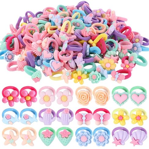 24 Pcs Baby Hair Ties for Girls Toddler Hair Accessories Seamless Hair Bands for Little Girls Hair Elastics No Damage Multicolor Hair Ties for Pink, Purple, Blue,Green in Kuwait