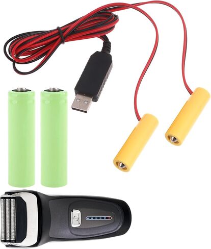 hejhncii 2 in 1 LR6 Battery Eliminators USB Power Supply Replace 3V LR6 Batteries for Clock Toy Camera Christmas Strips Light LED Lights Power Supply in Kuwait