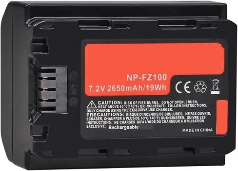 2650mAh NP-FZ100 FZ100 LED Dual Charger a7iii,a7R iii,A7 m4 A9 A9R,A6600,A6700,ZV-E1(1PCS B) in Kuwait