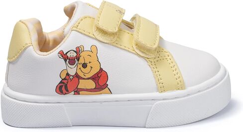 Disney Infant Sneakers - Winnie The Pooh and Minnie Mouse Baby Court Sneakers with a Hook and Loop Closure, Yellow, Size 6 Toddler in Kuwait