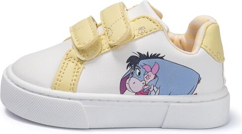 Disney Infant Sneakers - Winnie The Pooh and Minnie Mouse Baby Court Sneakers with a Hook and Loop Closure, Yellow, Size 6 Toddler in Kuwait