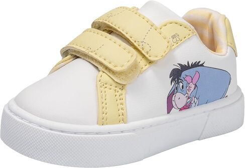 Disney Infant Sneakers - Winnie The Pooh and Minnie Mouse Baby Court Sneakers with a Hook and Loop Closure, Yellow, Size 6 Toddler in Kuwait