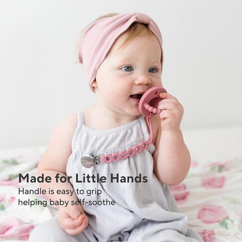 Ryan & Rose Cutie PAT All-in-One Pacifier and Teether Massaging Teething Ring and Hideaway Binky for Growing Babies (Canvas (3 Pack), Flat) in Kuwait