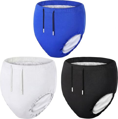 Glitopper 3 Pcs Youth Swim Diaper Special Needs Reusable Cloth Diaper Covers Waterproof Swimwear for Incontinence Swimming Lessons Unisex (6t-8t) in Kuwait