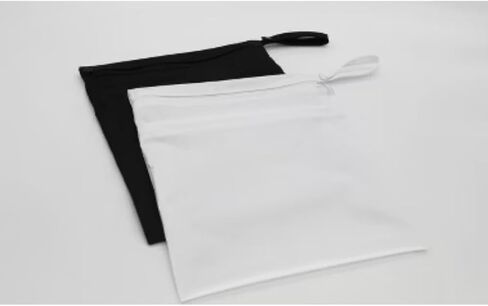 Hoovy Wet/Dry Storage Bags – 2 Pack Waterproof Diaper Organizer, Reusable Travel Bags with Dual Zipper Compartments, Leak-Resistant for Baby Essentials, Swim & Travel in Kuwait