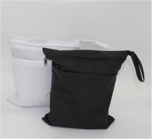 Hoovy Wet/Dry Storage Bags – 2 Pack Waterproof Diaper Organizer, Reusable Travel Bags with Dual Zipper Compartments, Leak-Resistant for Baby Essentials, Swim & Travel in Kuwait
