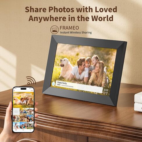 Digital Picture Frame,10.1 Inch 1280x800 IPS Touch Screen 16GB,Digital Photo Frame with Auto-Rotate，Supports SD Cards, Tuya app,Gifts for Your Loves in Kuwait
