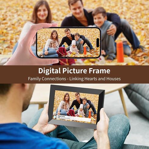 Digital Picture Frame,10.1 Inch 1280x800 IPS Touch Screen 16GB,Digital Photo Frame with Auto-Rotate，Supports SD Cards, Tuya app,Gifts for Your Loves in Kuwait