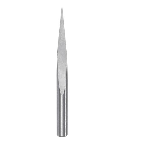 Engraving CNC Router Bit 1/8" 3.175mm Shank 0.1mm Tip 10 Degree Solid Carbide 3 Flutes with Plastic Box for Wood Acrylic PVC MDF Plastic in Kuwait