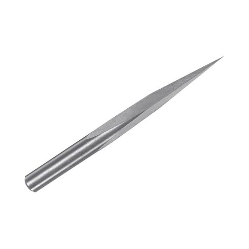 Engraving CNC Router Bit 1/8" 3.175mm Shank 0.1mm Tip 10 Degree Solid Carbide 3 Flutes with Plastic Box for Wood Acrylic PVC MDF Plastic in Kuwait
