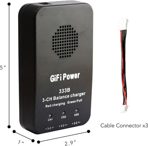 MaximalPower 3-in-1 Battery Balance Charger for Yuneec Q500 LiPo Batteries | 45-Minute Charging with Plug-and-Play Function Simultaneous Charge for Quick Charging (Charger ONLY) in Kuwait