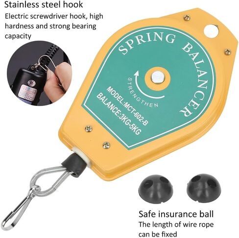 Retractable Spring Balancer 3-5kg/6.6-11Lbs with Tool Fixture Holder & Fittings, Bearing Hanging Tool for Assembly Line in Kuwait
