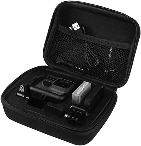 EVA Hard Shell Action Camera Storage Case - Shockproof Protective Travel Bag for Compact Action Cameras - Black Accessory Organizer in Kuwait